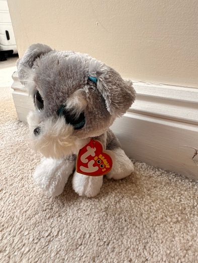 Ty Beanie Boo Whiskers approx. 15 cm. Plush Schnauzer Dog Please see photos