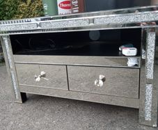 mirrored tv unit