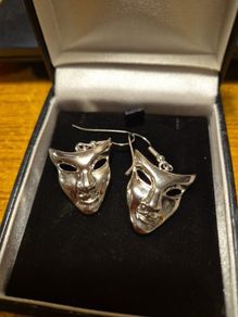 Vintage Theatre Mask Earrings