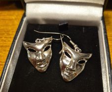 Vintage Theatre Mask Earrings