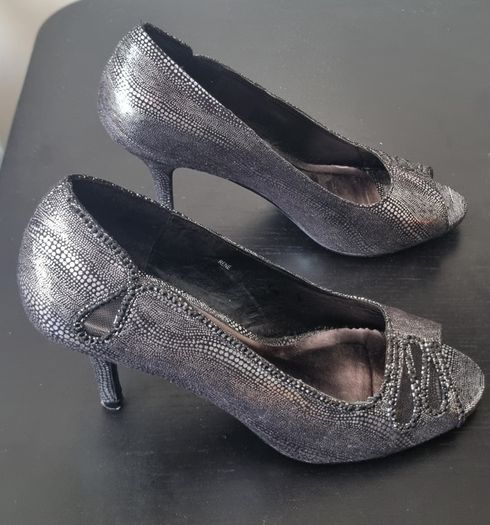 Black & Silver dressy shoes.