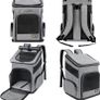 Cat Backpack, Foldable Pet Carrier Backpack for Cats and Small Dogs, Dog Rucksack with Ventilated Design Inner Safety Strap, Puppy Carrier Bag for Hiking Travel Outdoor Image 5