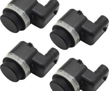 4Pcs Front and Rear PDC Parking Sensors, Black Bumper Parking Assist Sensor Replacement for Ford Galaxy Mondeo MK4 S-Max Replacement for Volvo C30 S40 S60 V40 V50 V60