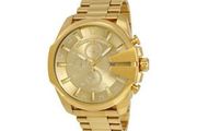 Diesel Mega Chief Mens Chronograph Watch Dz4360 Gold - Warranty - Free Delivery