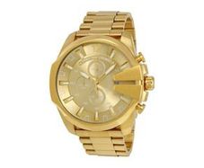 Diesel Mega Chief Mens Chronograph Watch Dz4360 Gold - Warranty - Free Delivery