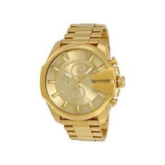 Diesel Mega Chief Mens Chronograph Watch Dz4360 Gold - Warranty - Free Delivery