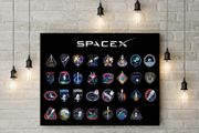 Space X Patches printed Wall picture foamex board printed picture on it wall board wall decor wall art picture
