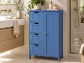 Slate Blue Bathroom Storage Cabinet with Drawers