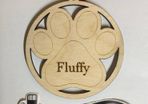 Personalised wooden pet ornaments