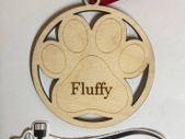 Personalised wooden pet ornaments