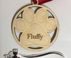 Personalised wooden pet ornaments