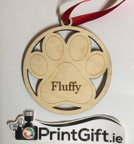 Personalised wooden pet ornaments