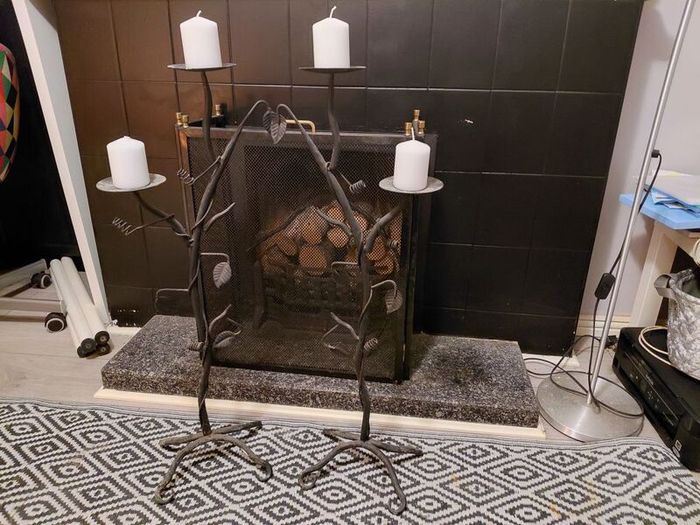 wrought iron candle holders