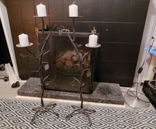 wrought iron candle holders