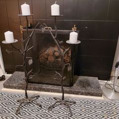 wrought iron candle holders