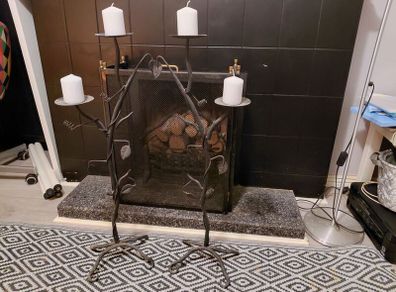 wrought iron candle holders