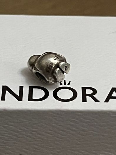 Pandora Penguin Spotted Head Charm/Bead Silver