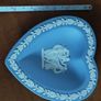 Vintage Wedgwood blue jasper stoneware two-piece set of vases and trifle saucers. Image 5