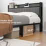 King Size Bed Frame with Storage and Headboard Shelf Image 2