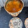 Antique Antique 19th Century English Regency Period Neoclassical cast iron Garden Urns & Lids - a Pair Image 7