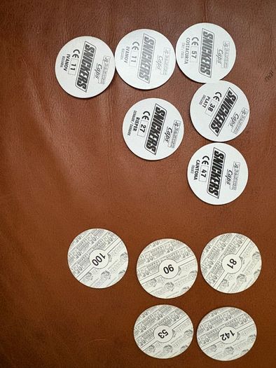 Panini caps Pogs 1996