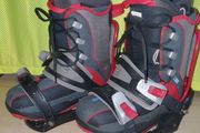 Snowboarding Cycab boots and bindings