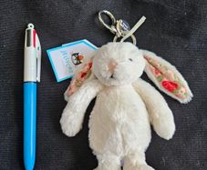 Jellycat Blossom Cream Bunny 'Berry' Bag Charm