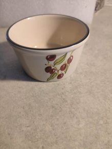 Ramekin Souffle Dishes Rayware Grape Design Vintage Dips Snacks Pies desserts