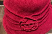 Red woman's wool hat