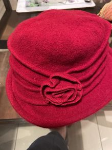 Red woman's wool hat