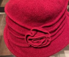 Red woman's wool hat