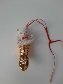 Vintage Irish Dresden Christmas Ornament