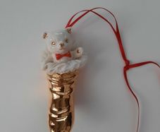 Vintage Irish Dresden Christmas Ornament