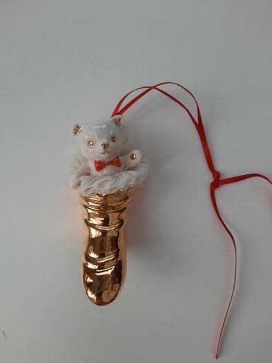 Vintage Irish Dresden Christmas Ornament