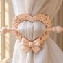 Heart-shaped curtain tieback with bow detail Image 2