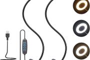 SALE | LED Clip Light, Desk Clamp Lamp 10 Dimmable Brightness 3 Light Modes, 360 Degree Flexible Gooseneck Clip Lamp for Reading, Painting, Craft, Studying