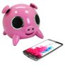 Amethyst iPig Bluetooth Speaker with USB Phone Charging Port - Pink Image 3