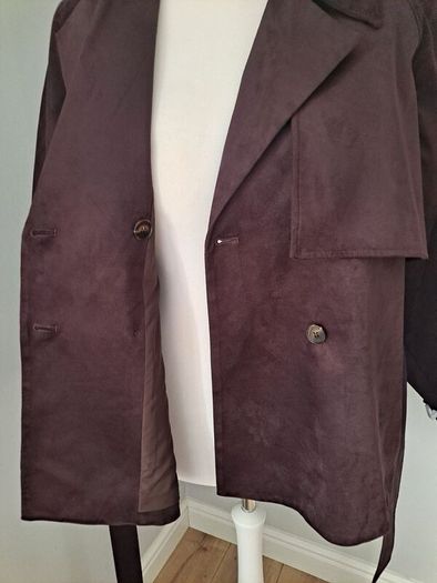 New 4th Arq chocolate brown suede effect Jacket size XL UK 16