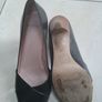 Black Office leather heels size 5 Image 4