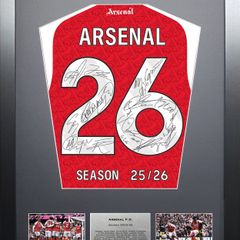 Arsenal 2026 Season Team signed Shirt Frame