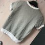 Kenzo grey & white short sleeved jumper with the iconic K logo on the front girls age 12 Image 7