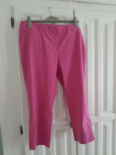 Hot Pink Cropped Trousers New