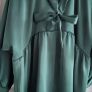 MADE IN ITALY bottle green silk style pussy bow longline blouse Sz XL (Fit 16-20UK) - Bnwot - Rrp 44.95 Image 6