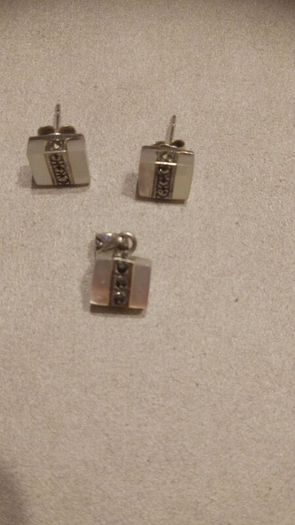 Sterling silver 925 set with Mather of pearl