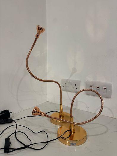2 rose gold ikea flexible lamps