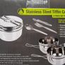 Summit Stainless Steel Tiffin Cookset 6pc Set with Handle Army Camping Hiking Fishing Hunting Travel Backpacking Picnic Cooking Cookware Outdoor Image 6
