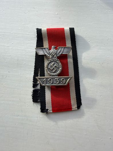 Original German WWII 1939 Spange to The 1914 Iron Cross 2nd Class Ribbon Unmarked