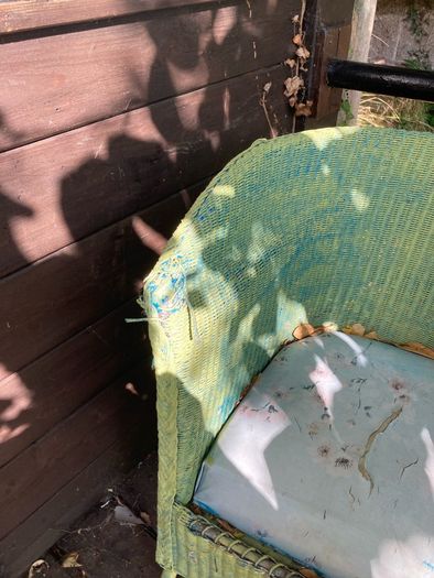 Wicker Chair Neat Heavy Old