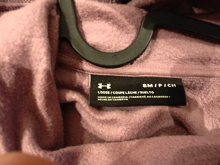 Womens Under Armour Rival Fleece Hoodie - Mauve/Dusty Purple (Size S)