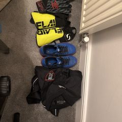 Football / Soccer Cleats, Shin pads and goalie gloves